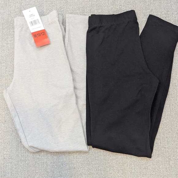 Vigoss Other - VIGOSS 2-Pack Comfy Leggings  Black, Pearl Gray, size M (10/12)